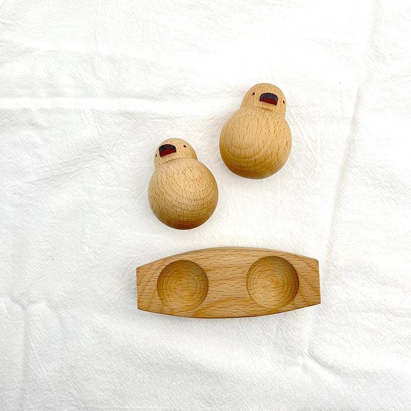 1/2 Stück Paarfiguren Desktop Dekorative Figuren Holzentenfiguren Valentinstagsgeschenk