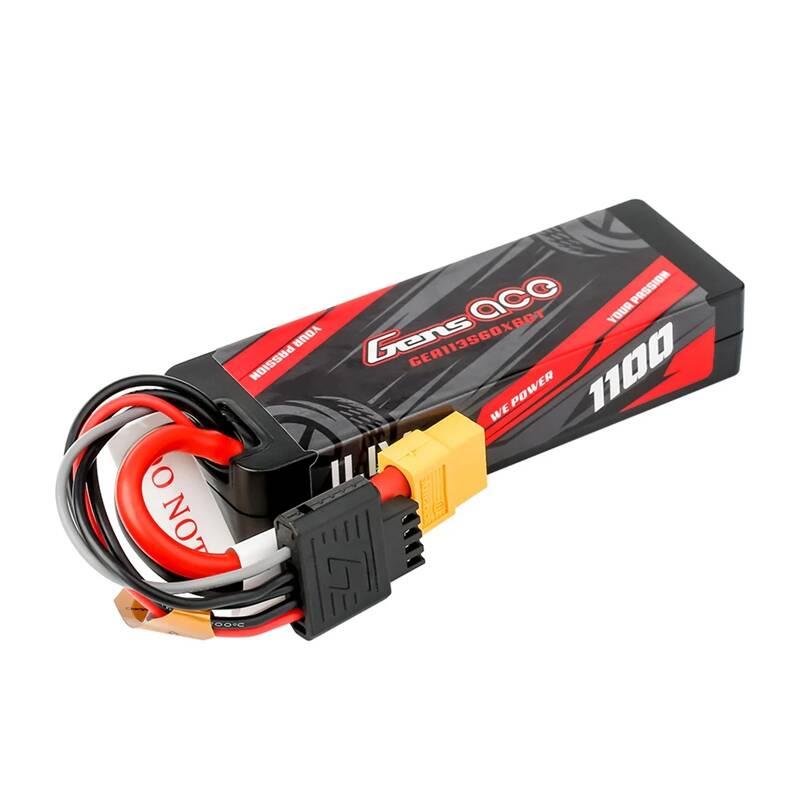 סוללת Lipo Gens Ace G-Tech 1100mAh 11.1V 3S1P 60C Grp-76 Hardcase עם מחבר Xt60