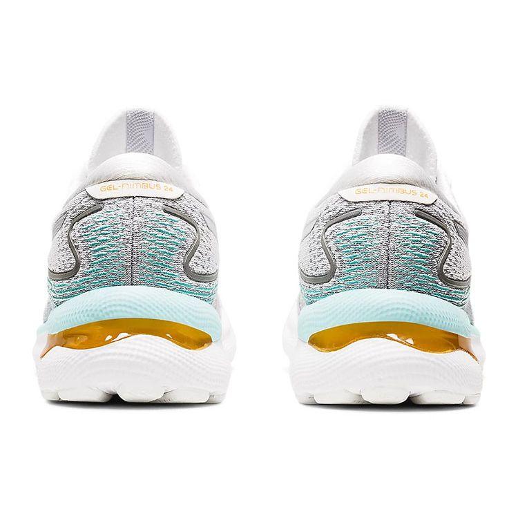 Asics Gel Nimbus 24 Weiß Reinsilber Damen Sneaker 1012B201-100