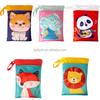 25*35cm New Polyester Double Pocket Cartoon Printed  Wet Bags Storage Bag  Children Swimsuit Bag  Dry Wet Bag Waterproof