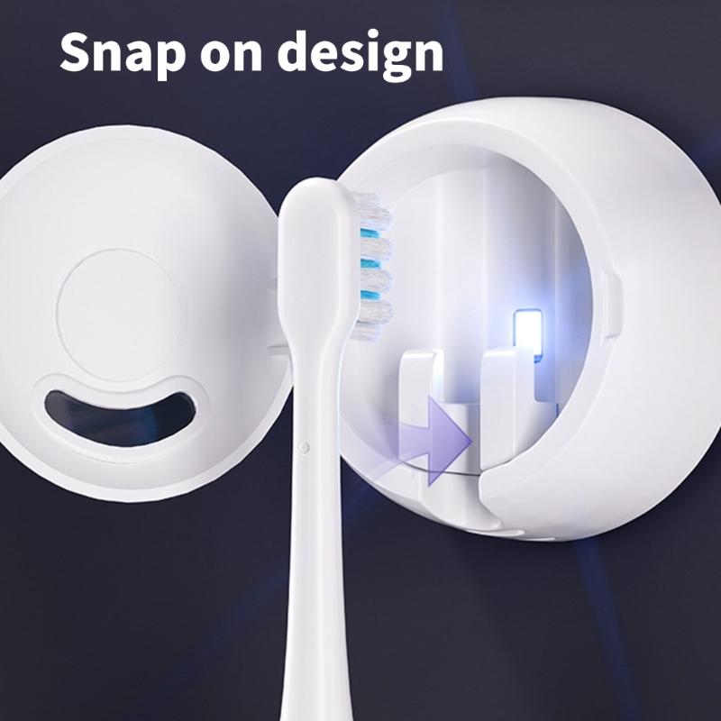 Elegant Rechargeable Toothbrush Sterilizer Toothbrush Holder Wall Mounted Designs For Enhances Teeth Health 600mAh