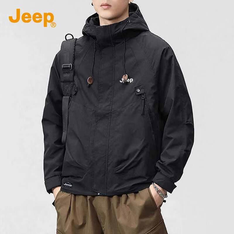 

Jeep Men s Loose Fit Hooded Jacket 5XL