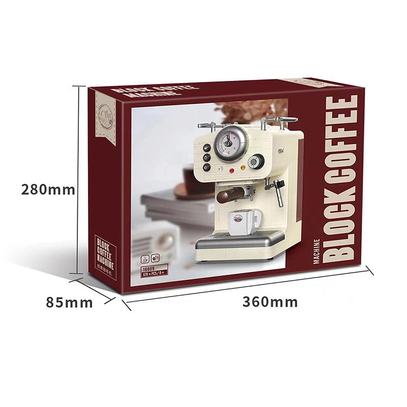 Creative Series Classic Coffee Maker Building Blocks Automatic Drink Machine Model Bricks Toys Gift for Children Kids