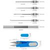 Secure Grip Fishing Bait Needle with Line Scissors Bait Drill Stringer Bait Needle Kit  for Pellets
