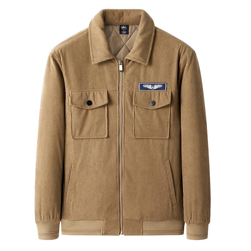 

Свободная мужская повседневная хлопковая куртка с несколькими карманами, зимняя теплая 6XL хаки