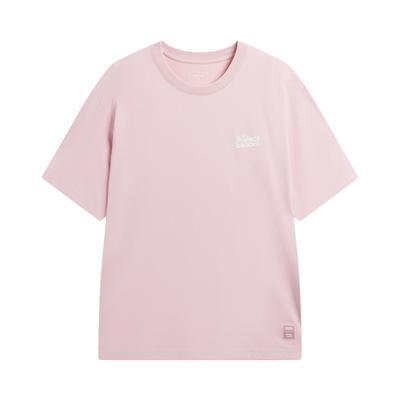 Li Ning × League Of Legends Collaboration Sports Lifestyle Series Letter Print Round Neck Loose Short Sleeve T-Shirt Unisex Tops Dew-Pink ATSW025-3