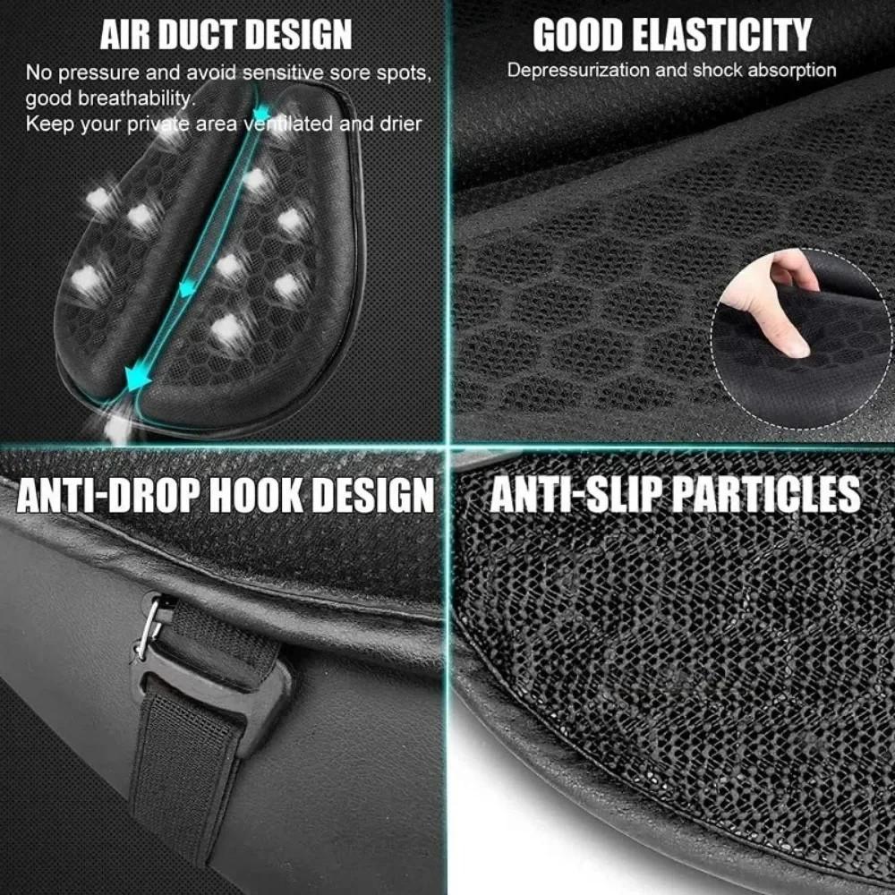 Motorcycle Seat Cushion 3D Honeycomb Anti-slip Motorcycle Gel Seat Cushion