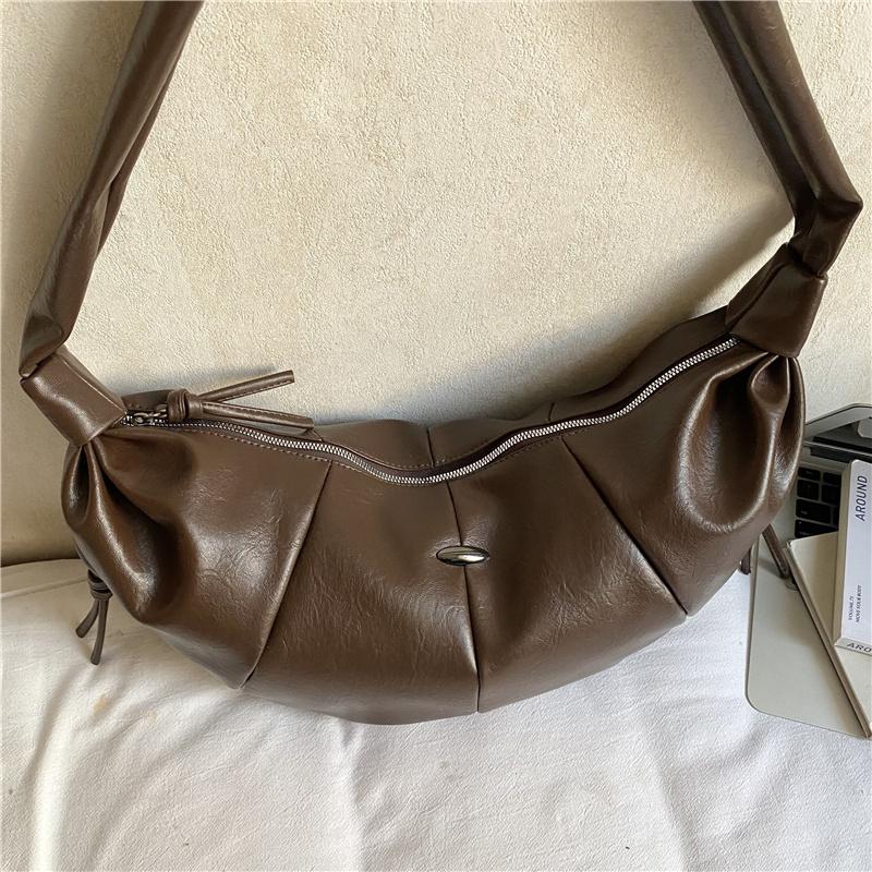 PU Hobo Bag for Women with Soft Curved Design Adjustable Strap