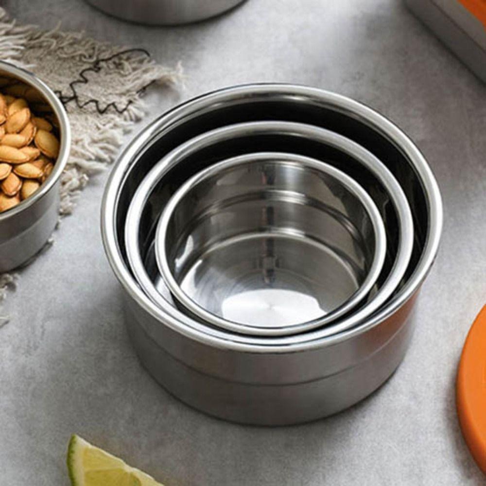 Edelstahl Lunchbox Rechteckig/rund Frischhaltebox Lebensmittelaufbewahrungsbehälter Kühlschrank