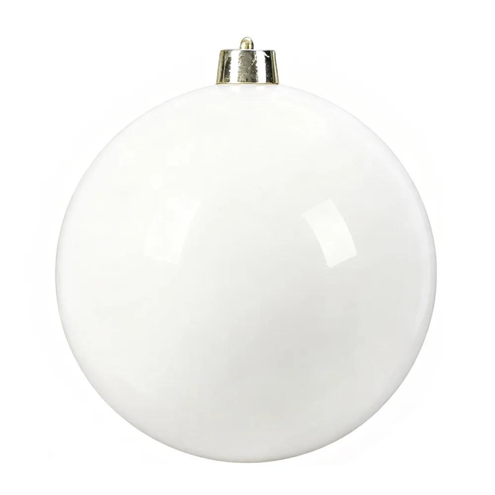 

Arrangement Plastic Pearlescent Ball 15CM Pearlescent Christmas Ball Ball Shape Holiday Decorations Hotel 15cm білий