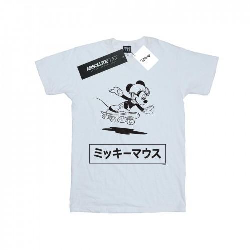 Disney Womens/Ladies Mickey Mouse Skating Cotton Boyfriend T-Shirt