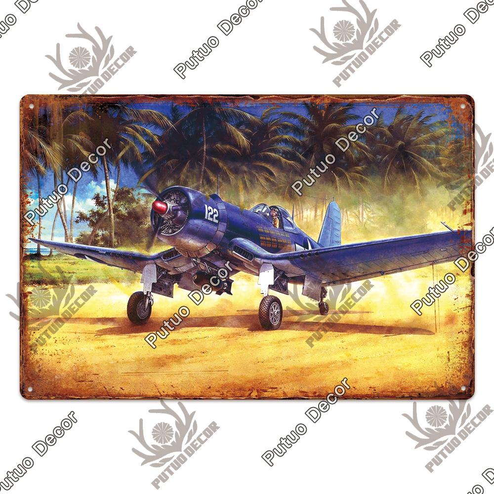 Dekor Das Flugzeug Vintage Blechschild Metallschild Dekorative Plakette Wanddeko Man Cave Raum Zuhause Club Schild