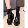 Chelsea Boots Women's Thi Bot High Heel Boots Autumn Winter Ort Boot Briti Sle Ultra High Heel Chunky Heel