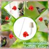 2025 Trend 6Pcs Hummingbird Feeder Tubes And Stoppers With Red Floral Tip For Outdoor Making Your Own Bird Feeders