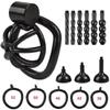 2026 Male Penis Chastity Cage Set Small Chastity Cage 5 Cock Rings With Urethral Sound Plug Penis Bondage Slave Man Sex Toy