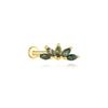 CANNER 1PC Natural Water Grass Horse Eye Zircon 925 Silver Piercing Earrings For Women Ins Simple Green Moss Earring