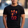 U2 Band Portrait Graphic Unisex Cotton Crew Neck T Shirt Rock Band Print Casual Short Sleeve Streetwear Tops For Unisex Unisex