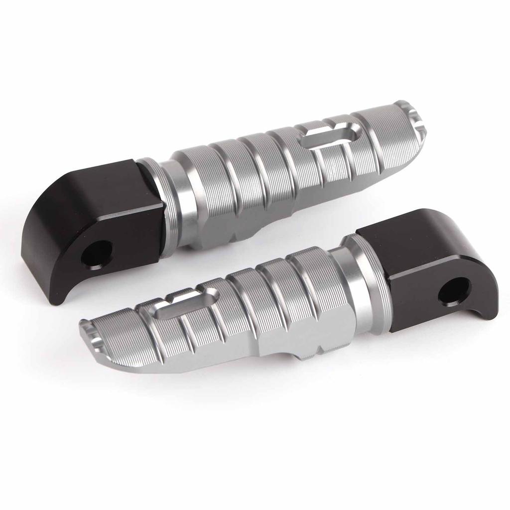 Pair of Rear Foot Pegs Aluminum Alloy Pedals Fit for MT‑10 MT‑09 MT‑07 Tracer900 FZ6
