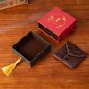 Custom Packaging Box Leather Jewelry Drawer Design Gift Box for Jade Bangle Necklace Gemstone Display Storage