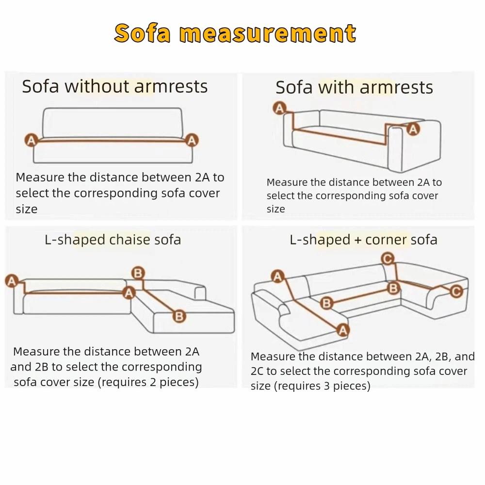 2/3 Seat Stretch Couch Cover Elastic All-inclusive Sofa Seat Cushion Cover With Skirt Leaf Print Corner Sofa Slipcover