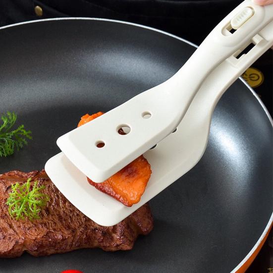 2-In-1 Silicone Spatula Tongs Heat-Resistant Food Turner And Tongs Non-stick Cookware Spatula for Flipping Fish Steak Pancakes