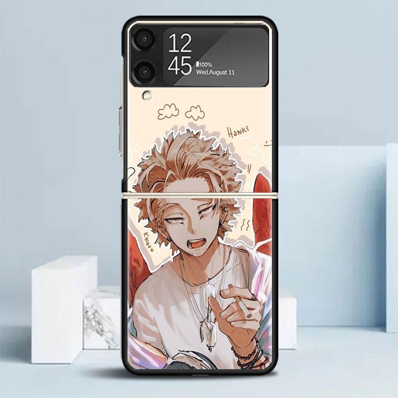Hawks MHA My Hero A-Academy Phone Case For Samsung Galaxy Z Flip7 Flip6 5G Flip5 Flip4 Flip3 ZFlip 7 6 3 4 5 Shockproof Back Cov