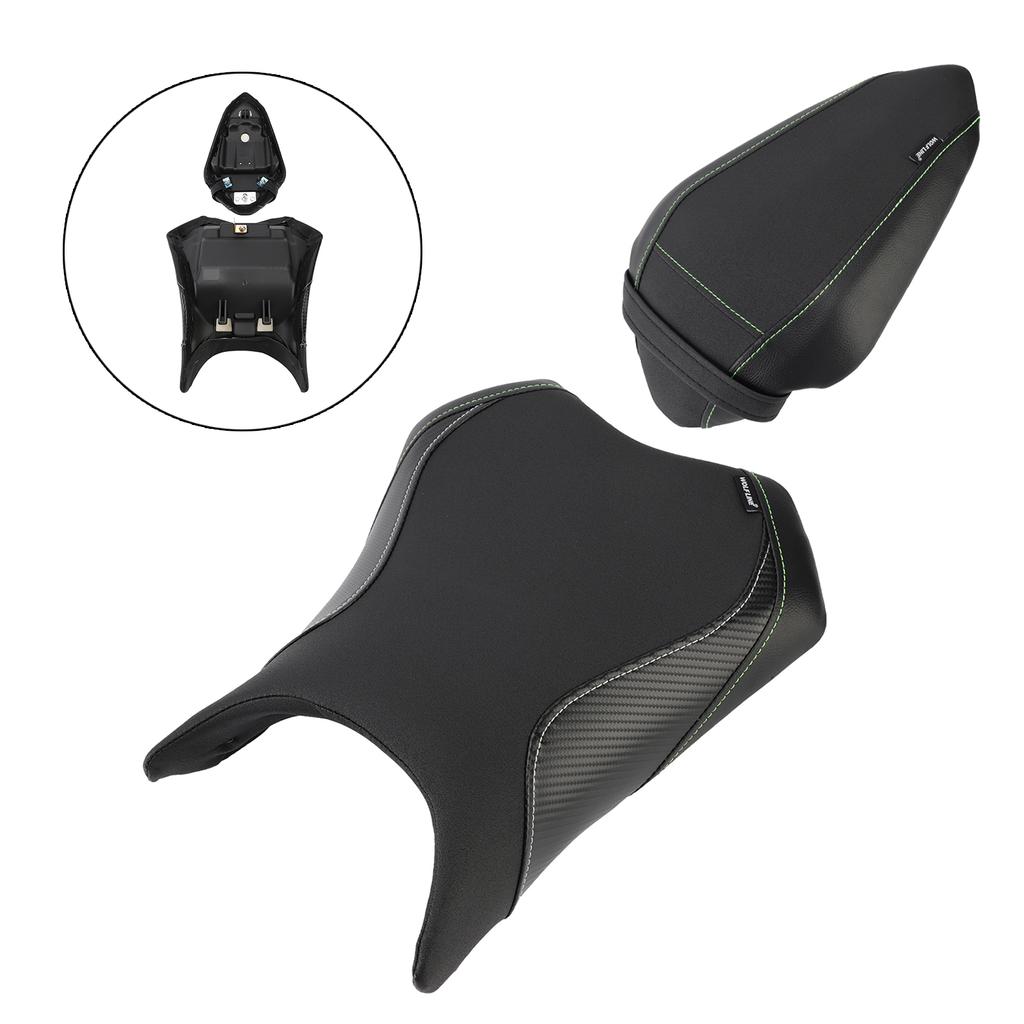 Front&Rear Raider Passenger Cushion Kit Black1 For Kawasaki Ninja 500 Z500 24-25