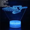 Death Millennium Falcon 3d Led Night Lamp Bedroom Decoration Lamp