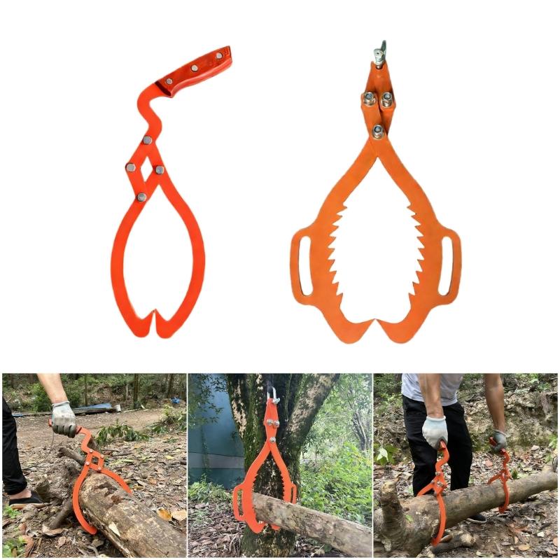 Large Capacity Firewood Tongs Featuring Design not Slip Handle For Safe Efficient Wood Handling Up To 50