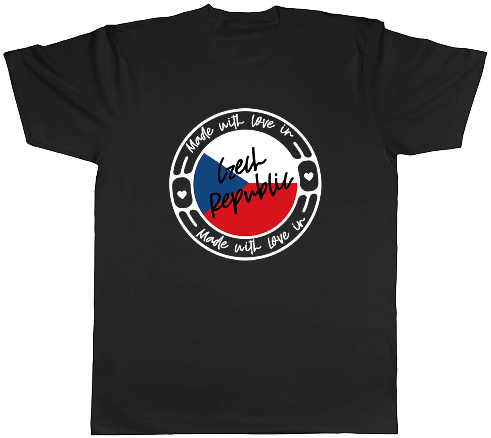 Made With Love In Czech Republic Mens Unisex T-Shirt Tee XL