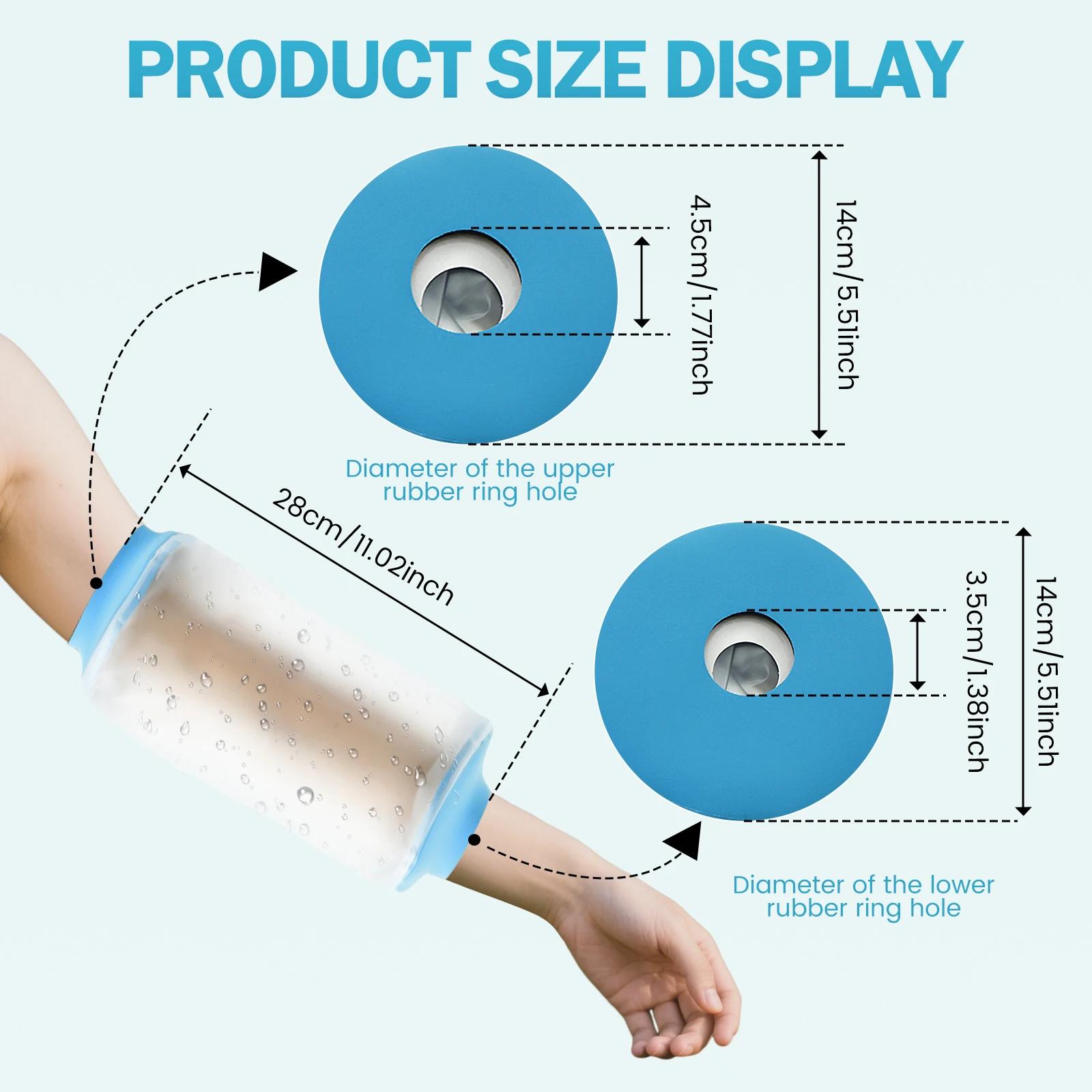 

PICC Line Arm Shower Cover Waterproof Cast Bandage Protector for Adult Wound Fracture Leg Foot Arm Hand Protective Ring Sleeve