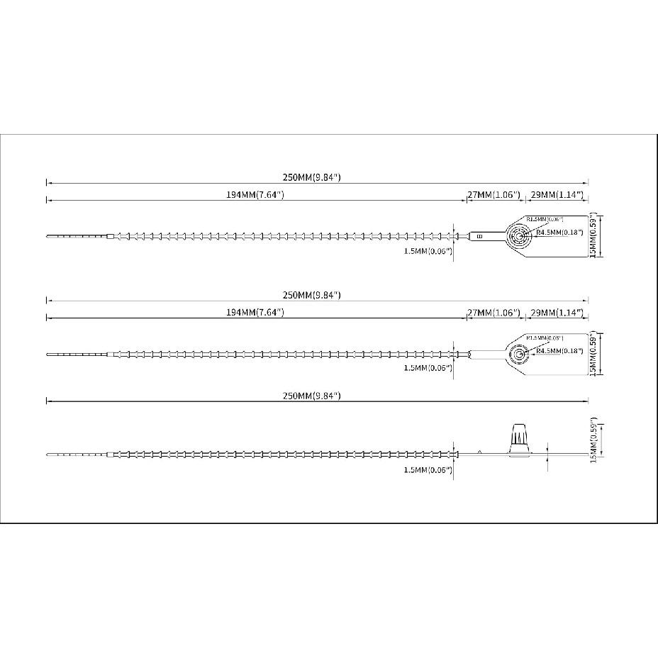 Tamper Proof Zip Ties Plastic Security Seal Disposable Self Locking Security Tags Numbered Pull Tite Label Signage for Fire Extinguisher Truck 250mm