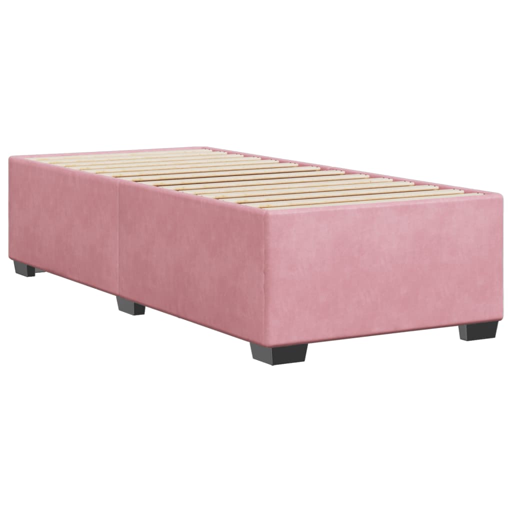Pink Bed Frame 31.5 x78.7 Velvet