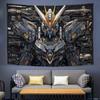 Gundam Anime Tapestry Mobile Suit Background Fabric For Dorm Rental Room Decor Wall Hanging Art Bedroom Living Space