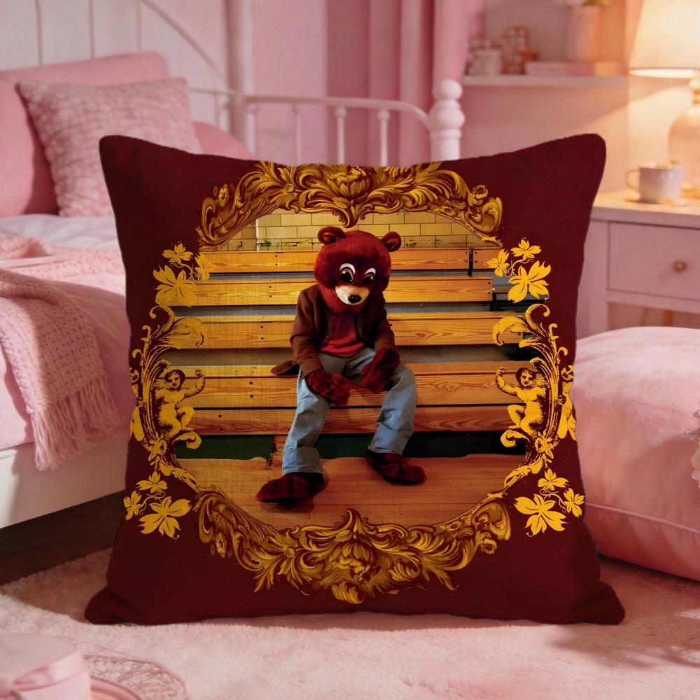 kKanye West singer Cushion Cover Premium Comfort Reversible Pillow Cove Two in One Design for Any Room  Car Interior
