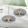 2Pcs Acrylic Special Shaped Beautiful Pattern Diamond Painting Incense Holder Diamond Painting Aroma Stand for Yoga Meditation