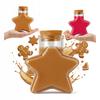 Decorative Glass Bottle Container Star 280Ml Little Star For Wine Syrup Gift