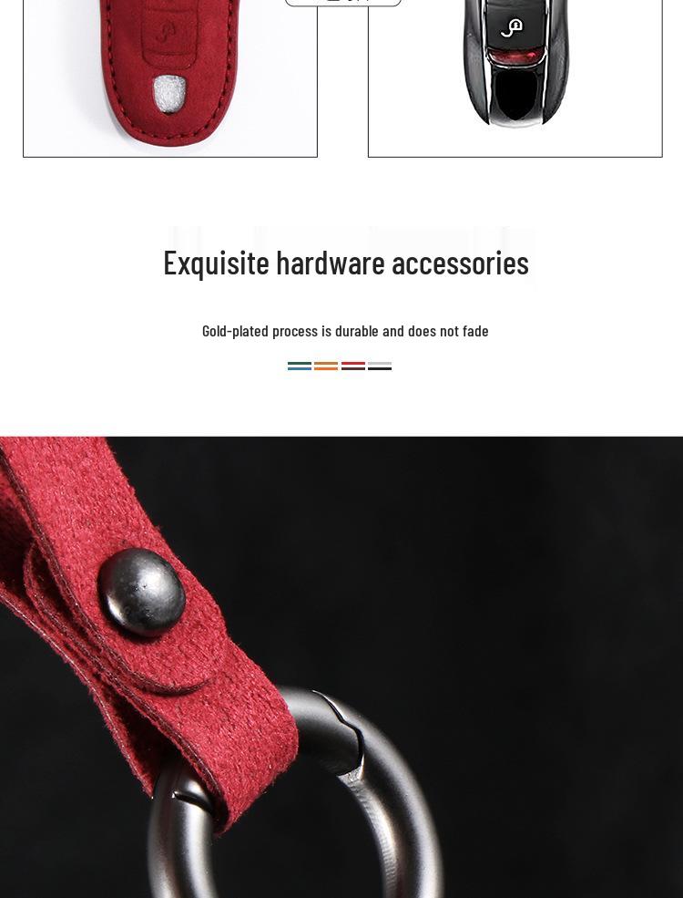 Porsche Key Case Protective Shell for Cayenne, Panamera, Macan, 911, 718 - Full Wrap High-End Buckle.