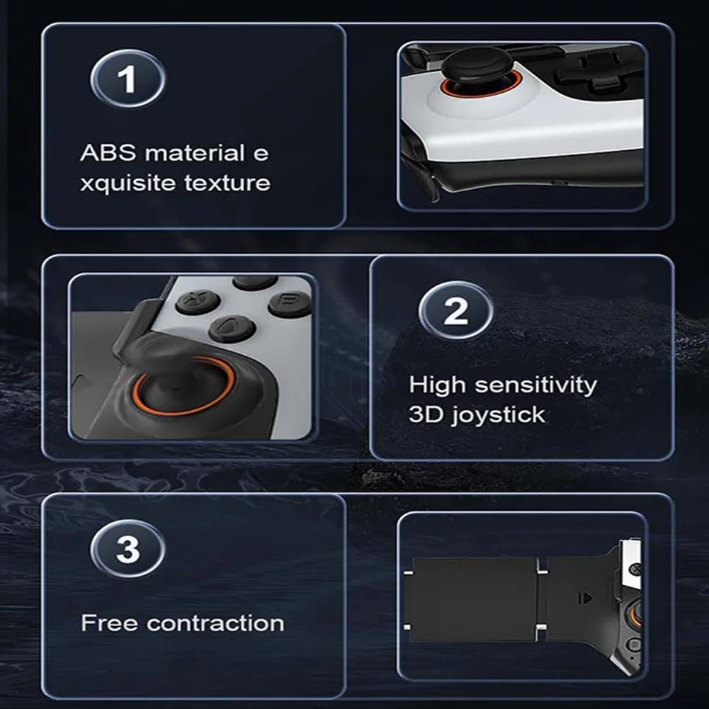 Switch Mobile Game Controller Gamepads Game Controller 360 graus Controle Remoto Joystick Compatível com Android Modo HID, Android