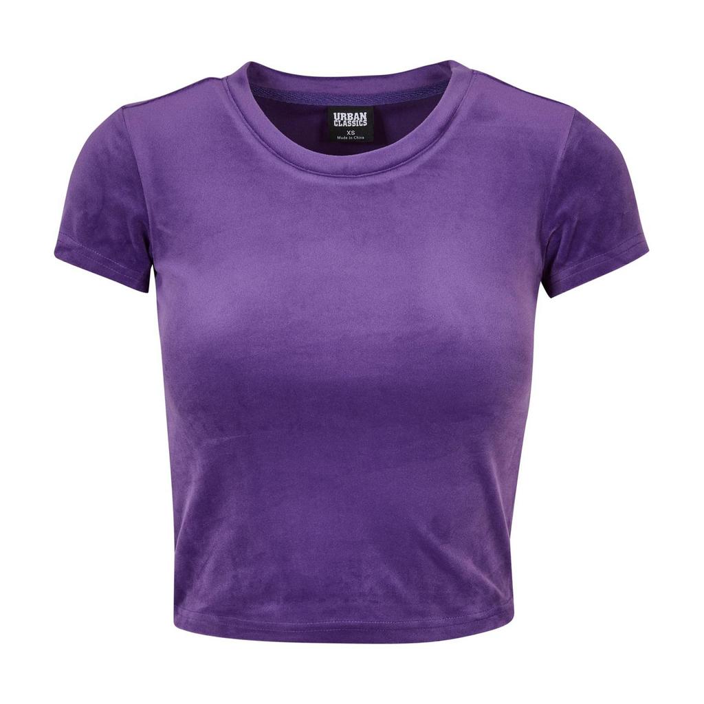 Urban Classics Womens/Ladies Velvet Short T-Shirt
