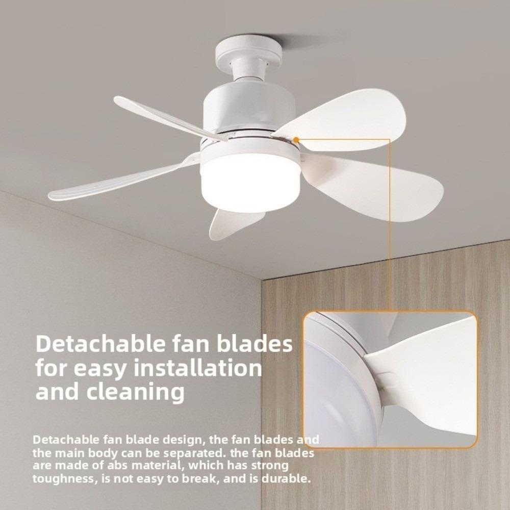 with E27 Base E27 Screw Ceiling Fan Light Mute Design 3 Color Lights Fan Home Decor