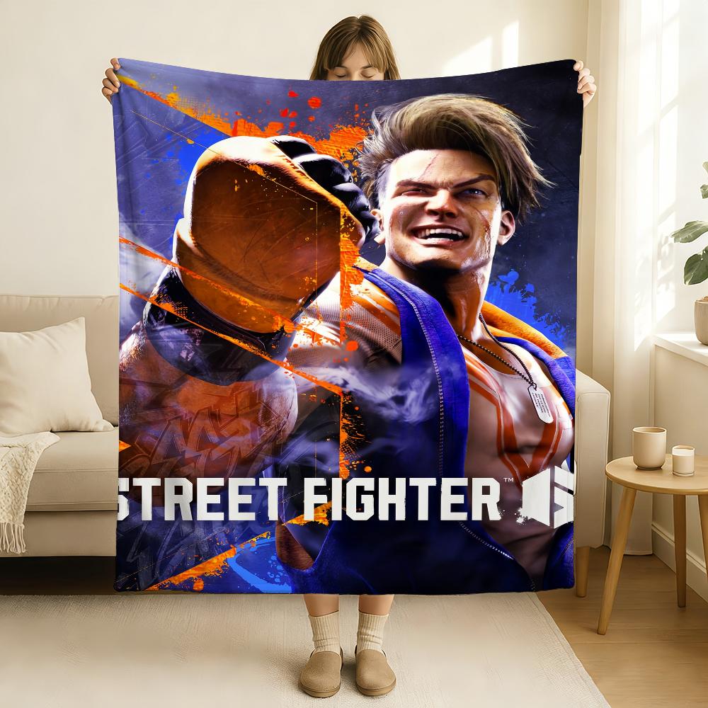 Game S Street F Fighter 6 Blanket Soft and Skin Friendly For Couch Bed Napping Bedspread All Seasons Comforter