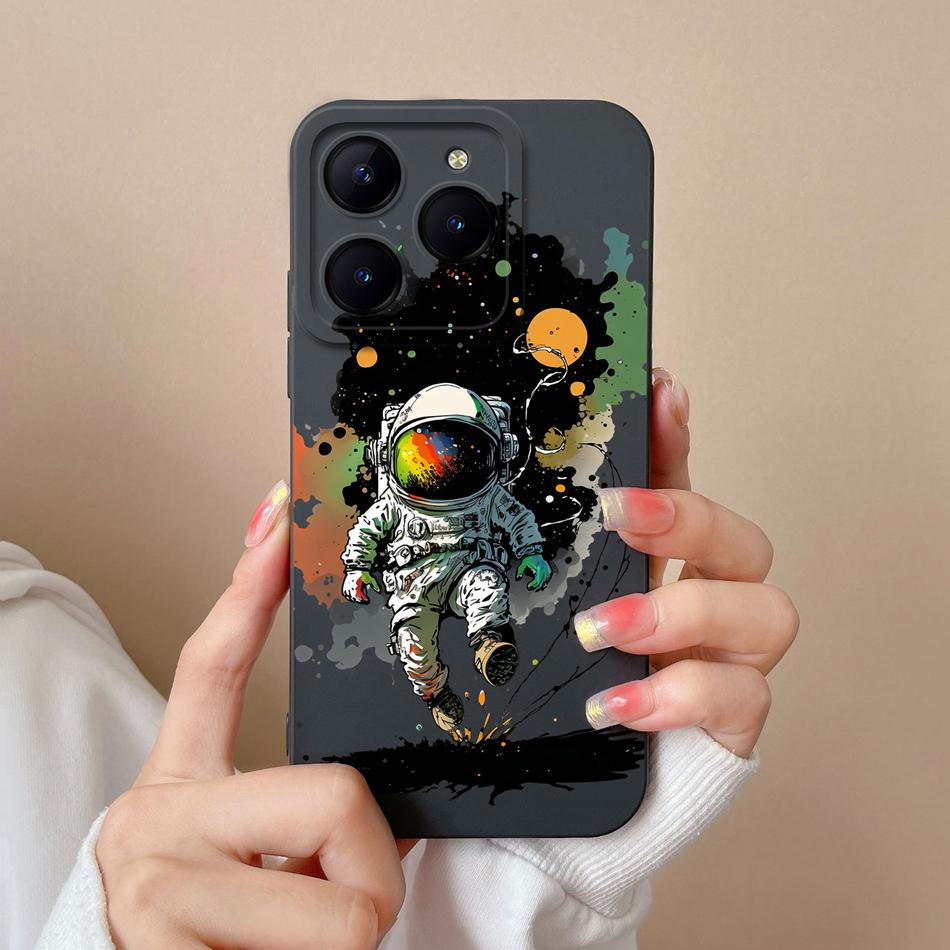 Case For Realme C61 C63 Cute Girl Phone Covers For Realme C 61 Camera Protection Liquid Silicone Anti Drop Soft Back Cover Capa