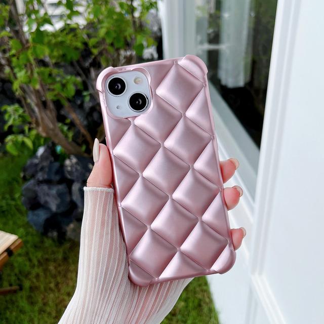 

Матовый чехол для телефона с 3d ромбом для Iphone 14 12 11 13 Pro Max Mini Xr X Xs 7 8 Plus Se, мягкий силиконовый чехол For iPhone 14 Pro