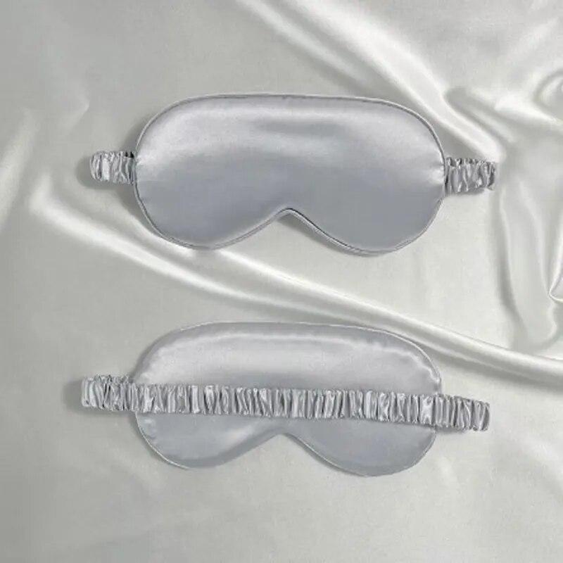 2pcs Simulation Silk Blackout Eye Mask Breathable Travel Lunchtime Satin Eye Mask Sleep Sleep Eye Mask
