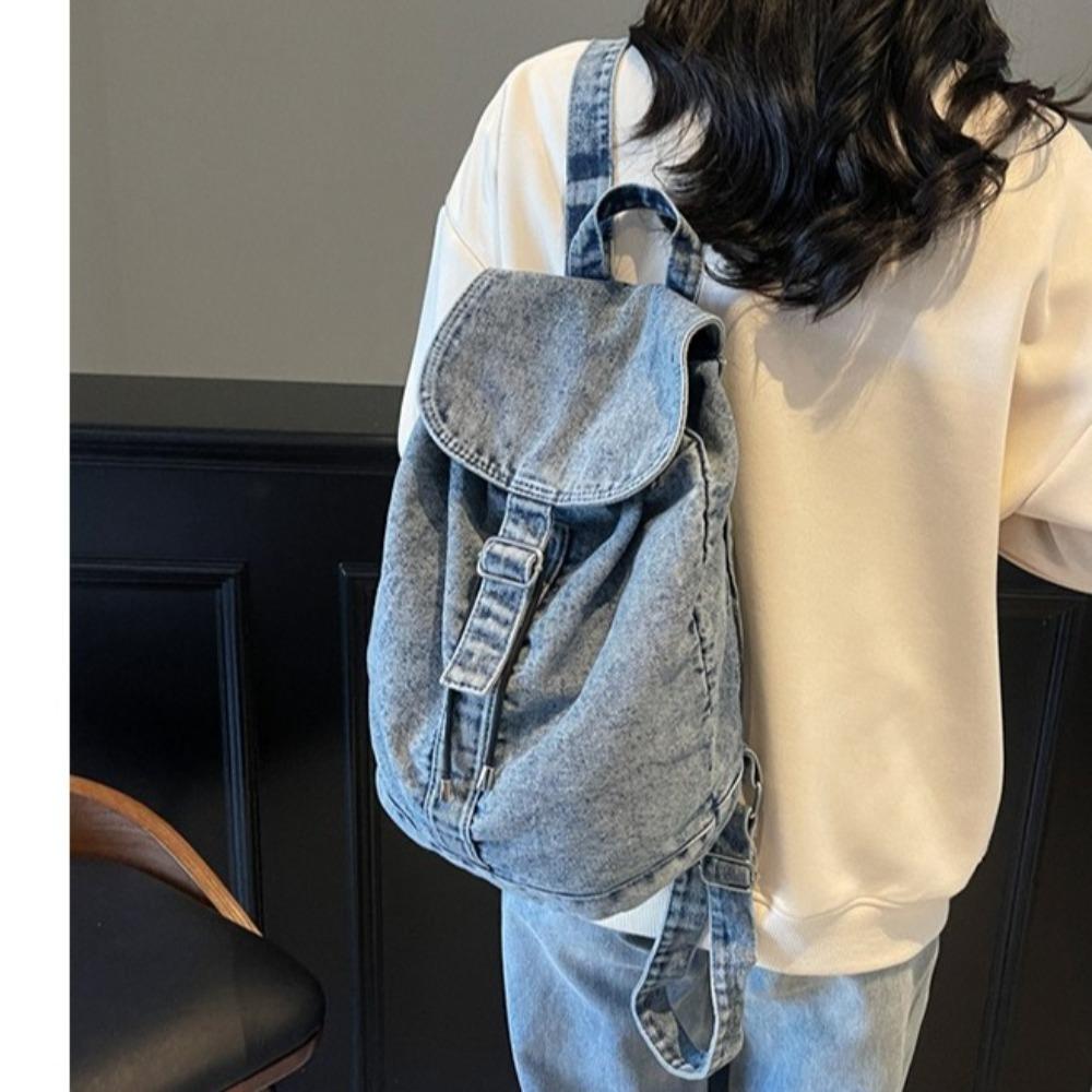 Vintage Cowboy Travel Back Packs Large Capacity Student Schoolbags Denim Backpack for Girls