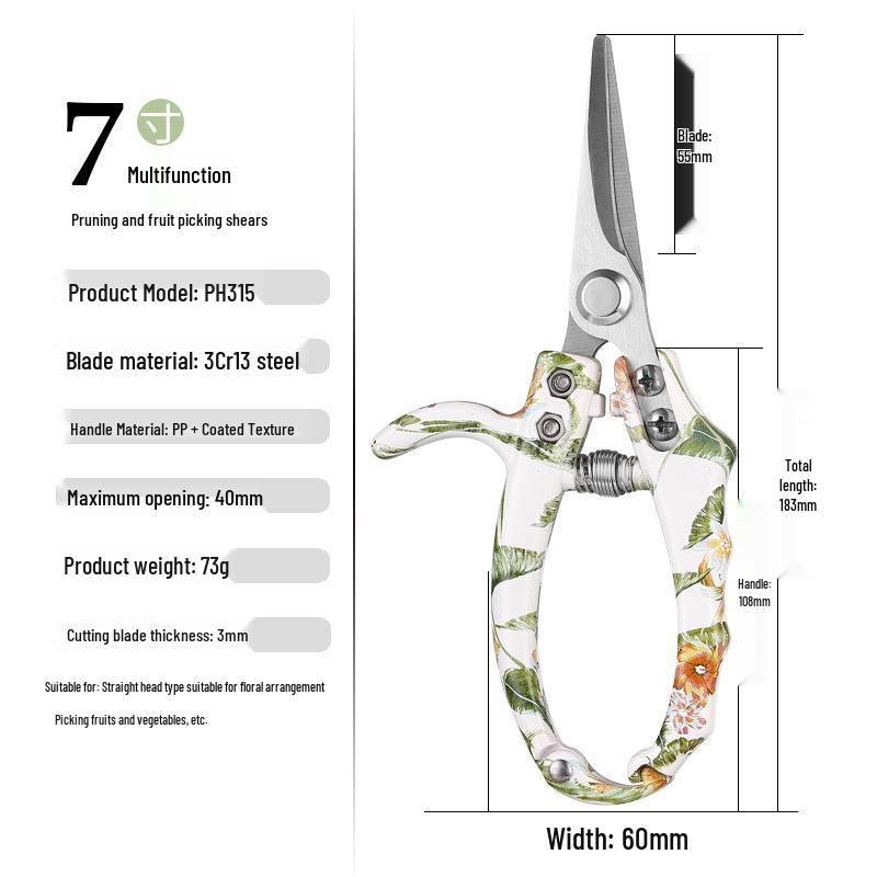 SK5 Garden Pruning Shears - Labor-Saving Scissors for Branches, Fruits, Flowers, and Vegetables