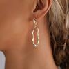 Geometric pearl stud earrings asymmetrical earrings personality irregular baroque earrings