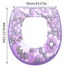 Toilet Seat Covers Flannel Winter Warm Prints Thicken Comfortable Gentle Toilets Cushion Bathroom Essential Accessories