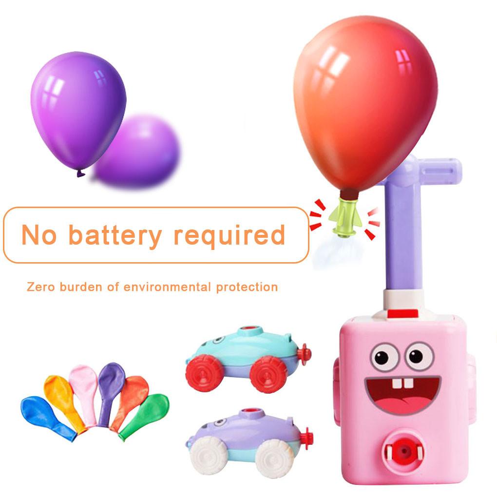 Balloon Launcher Toy Cartoon Power Racer Kit Balloon Aerodynamic Toy Portable Racer Launcher Toy Set